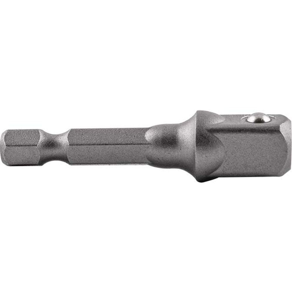 Socket Adaptor 3/8'm Sq X 50mm 1/4'm Hex Shank Carded